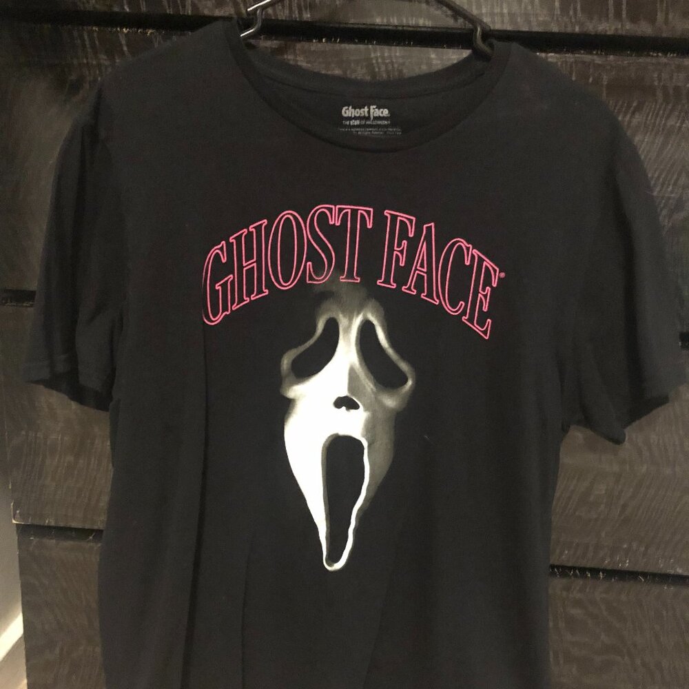 Men's Ghost Face Short-Sleeved T-Shirt Size L